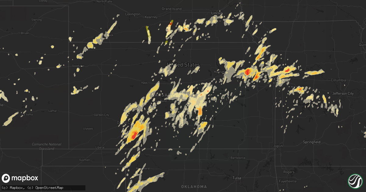 Hail map in Kansas on May 26, 2016