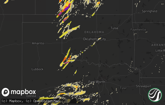 Hail map preview on 05-26-2016