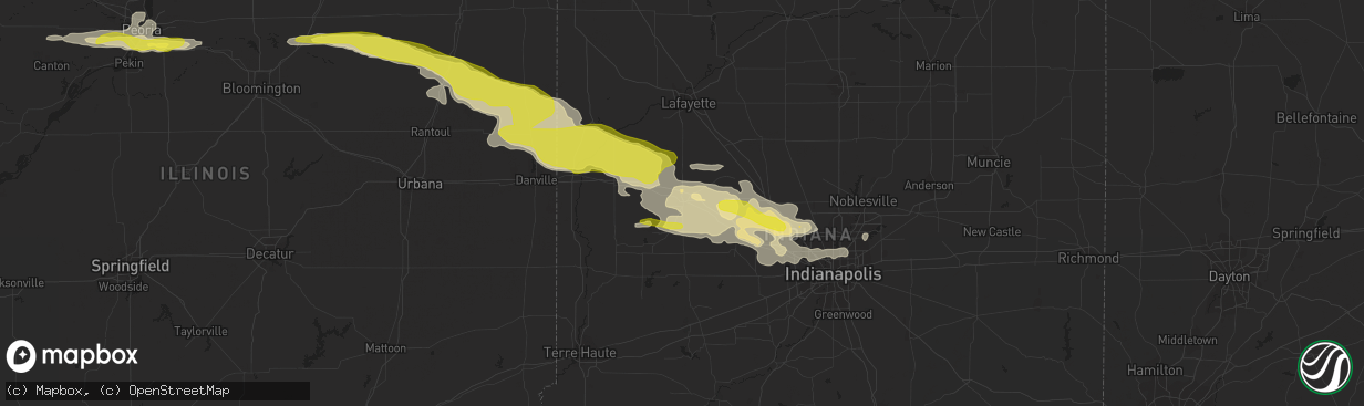 Hail map in Crawfordsville, IN on May 26, 2017