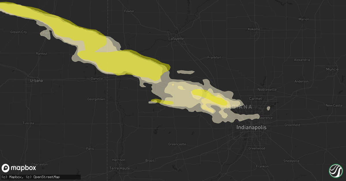 Hail map in Crawfordsville, IN on May 26, 2017