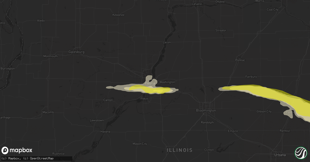 Hail map in East Peoria, IL on May 26, 2017