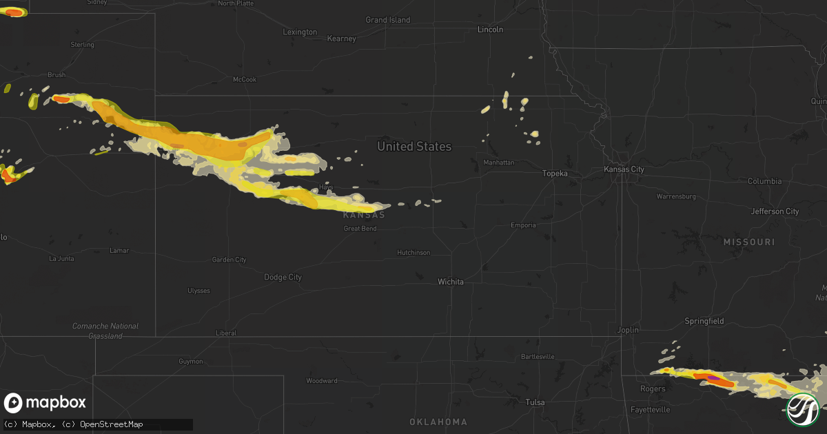 Hail map in Kansas on May 26, 2017