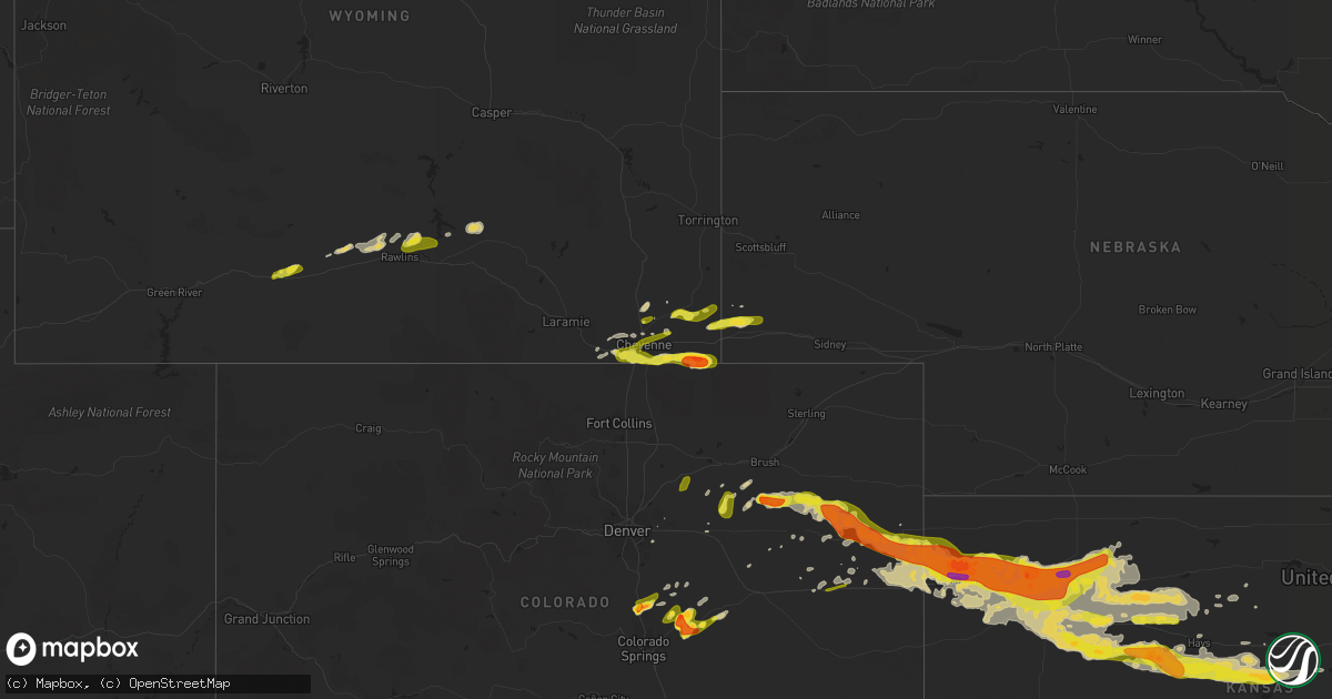 Hail map on May 26, 2017