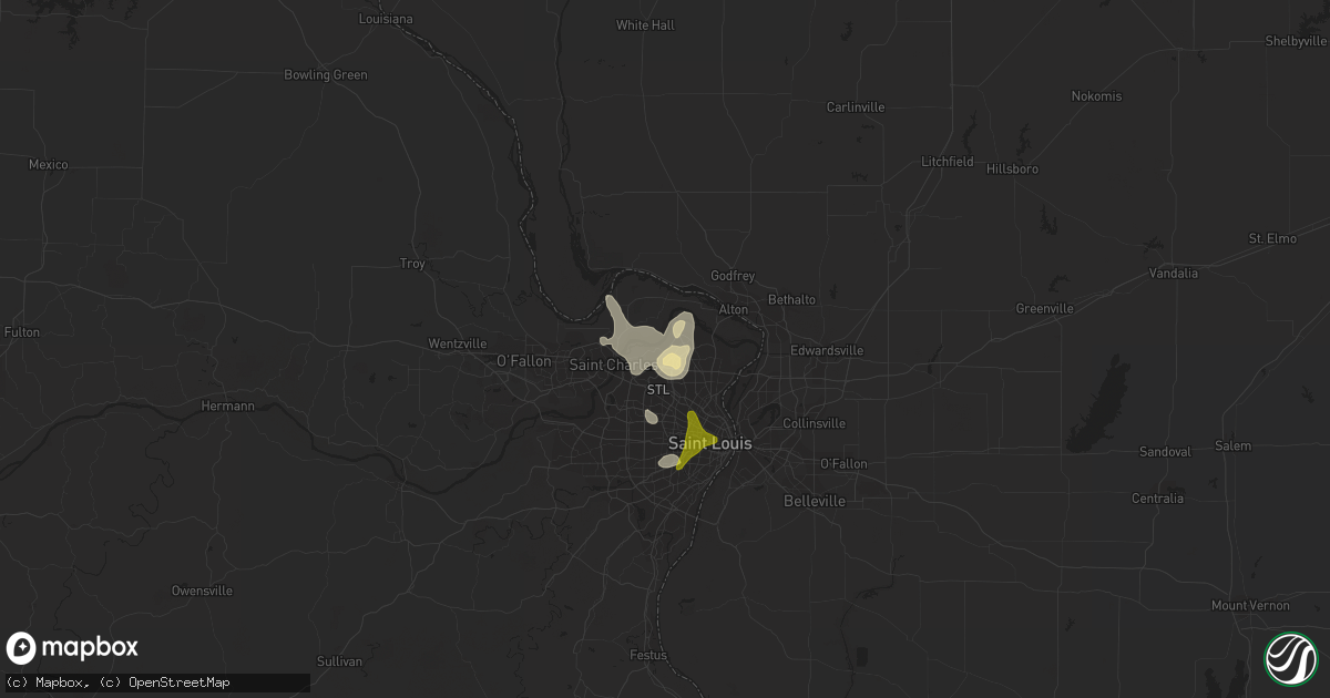 Hail map in Florissant, MO on May 26, 2018