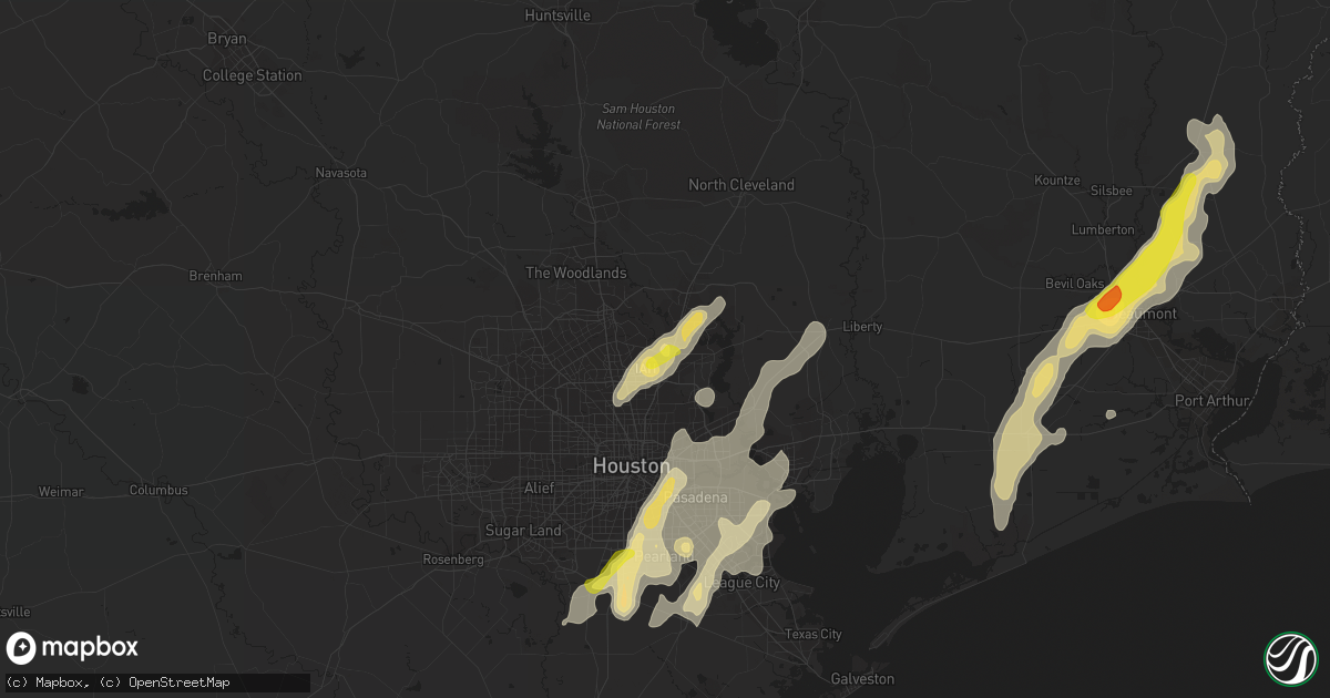 Hail map in Humble, TX on May 26, 2018