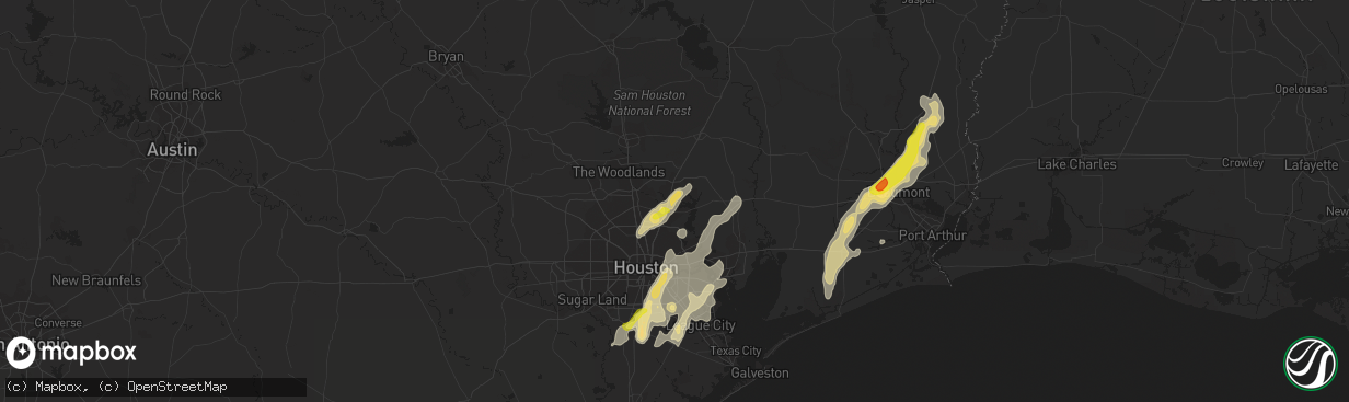 Hail map in Kingwood, TX on May 26, 2018