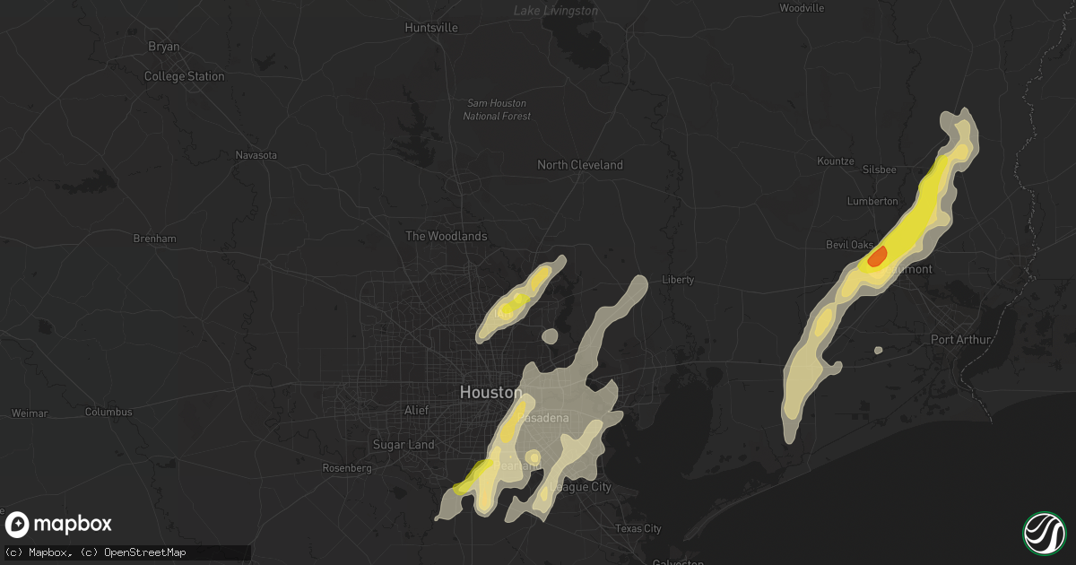 Hail map in Kingwood, TX on May 26, 2018