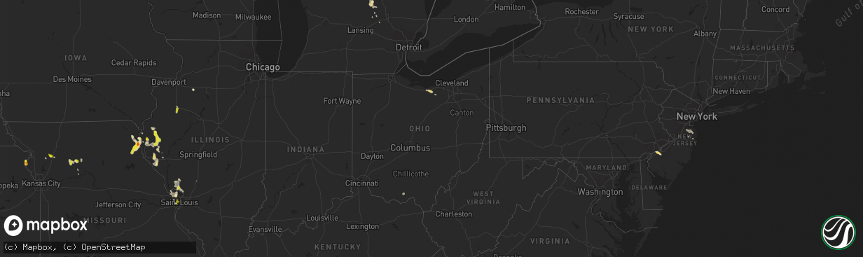 Hail map in Ohio on May 26, 2018