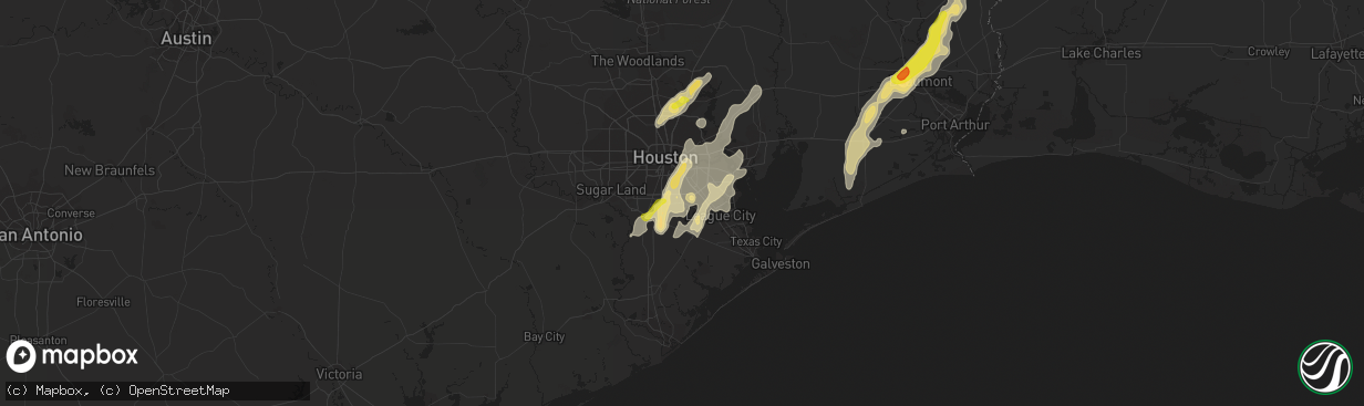 Hail map in Pearland, TX on May 26, 2018