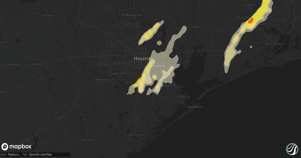 Hail map in Pearland, TX on May 26, 2018