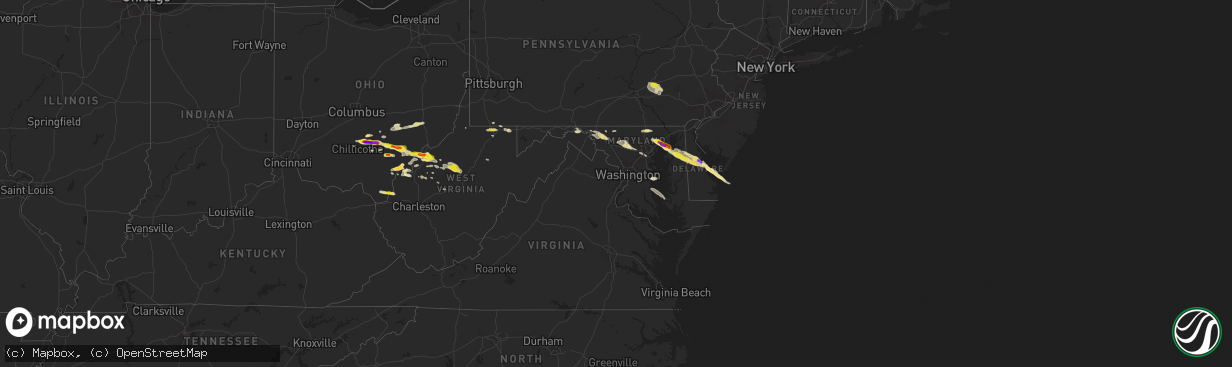 Hail map in Delaware on May 26, 2019