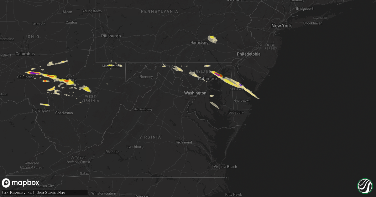 Hail map in Delaware on May 26, 2019