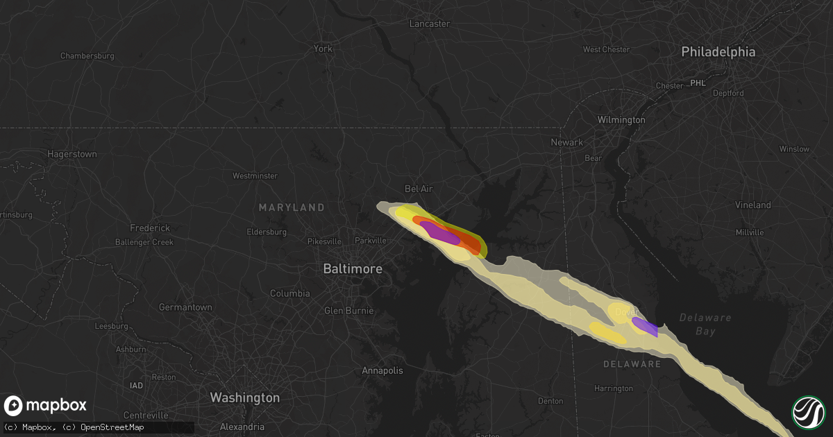 Hail map in Joppa, MD on May 26, 2019
