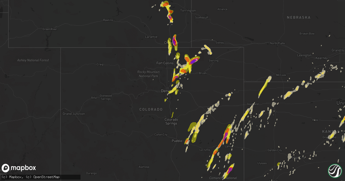 Hail map on May 26, 2019
