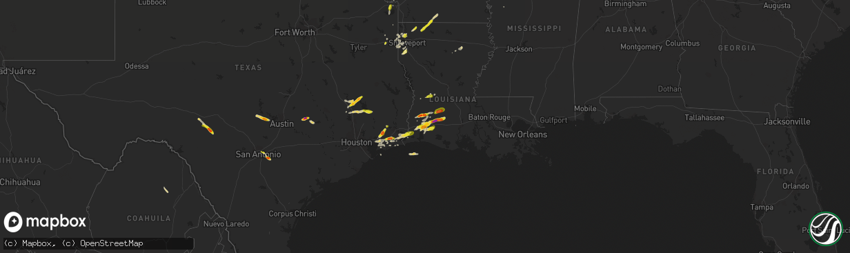 Hail map on May 26, 2020