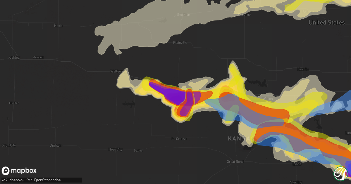 Hail map in Hays, KS on May 26, 2021