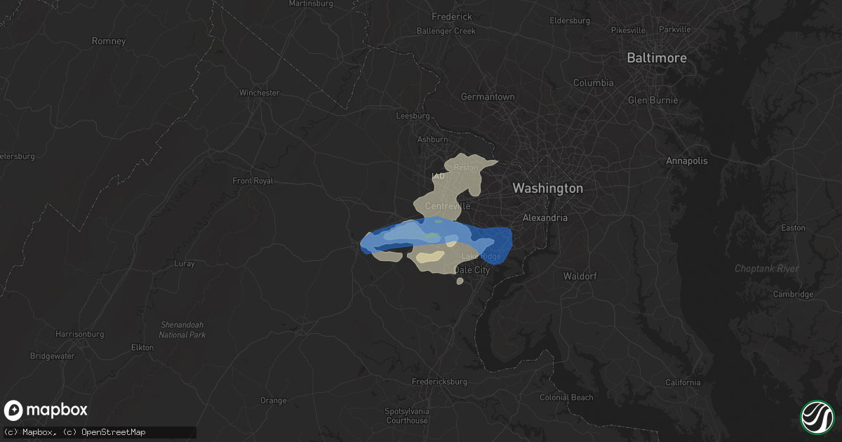 Hail map in Manassas, VA on May 26, 2021