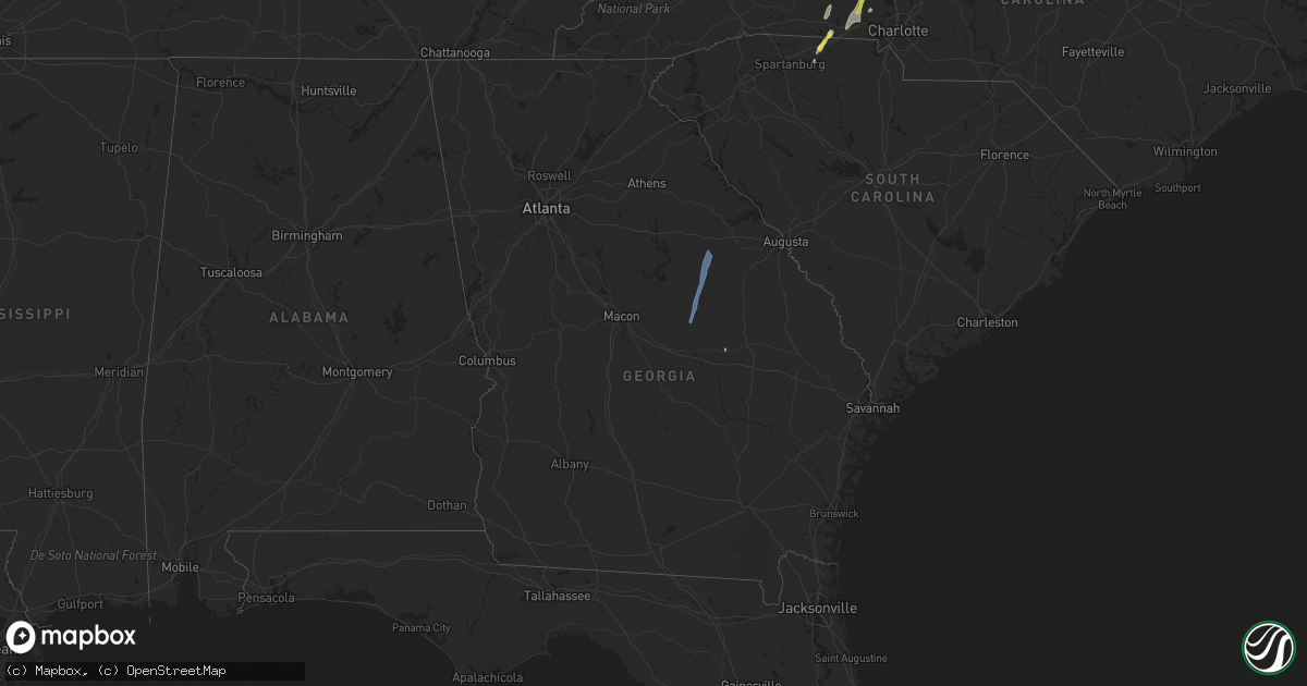 Hail map in Georgia on May 26, 2022