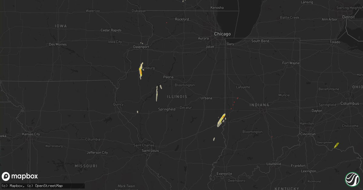 Hail map in Illinois on May 26, 2022