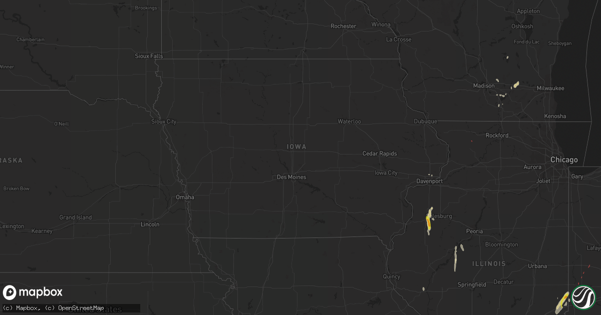 Hail map in Iowa on May 26, 2022