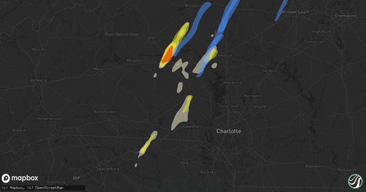 Hail map in Lincolnton, NC on May 26, 2022