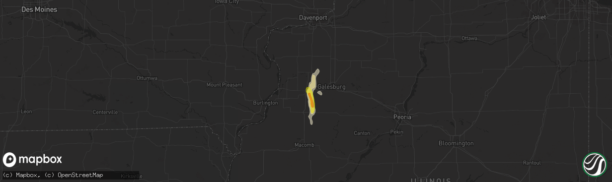 Hail map in Monmouth, IL on May 26, 2022