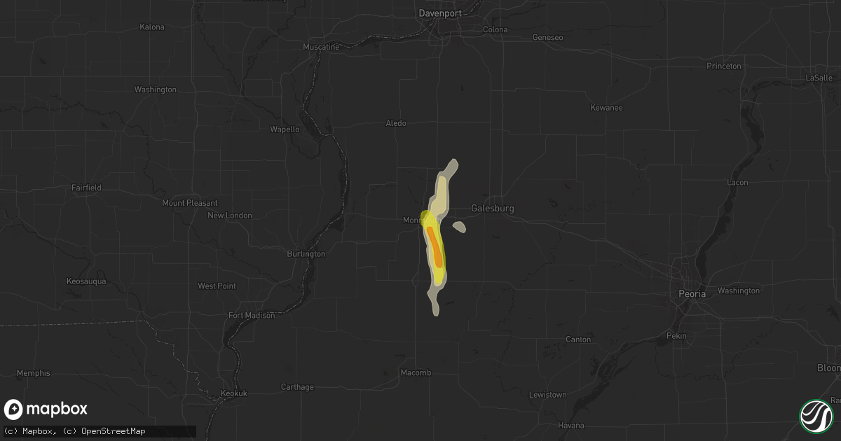 Hail map in Monmouth, IL on May 26, 2022