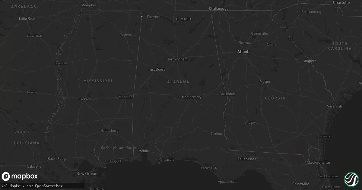 Hail map in Alabama on May 26, 2023