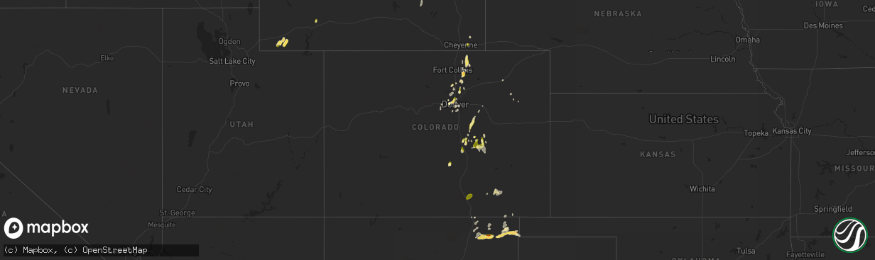 Hail map in Colorado on May 26, 2023