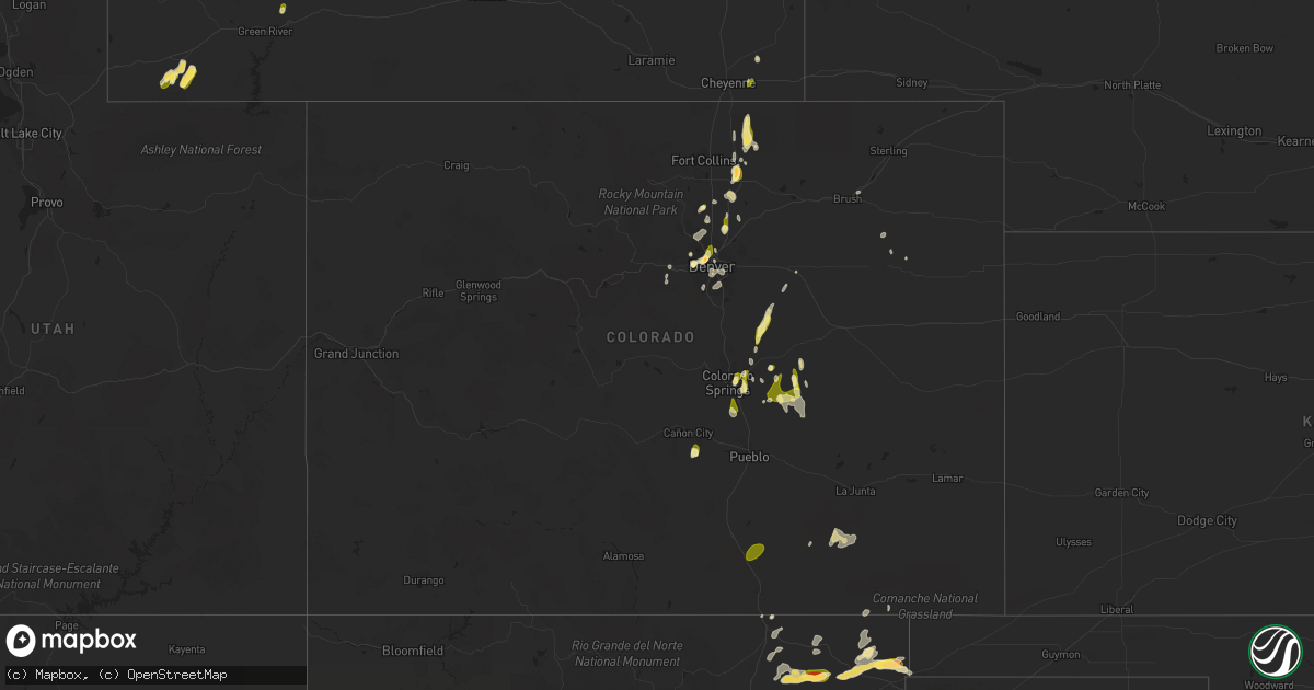 Hail map in Colorado on May 26, 2023
