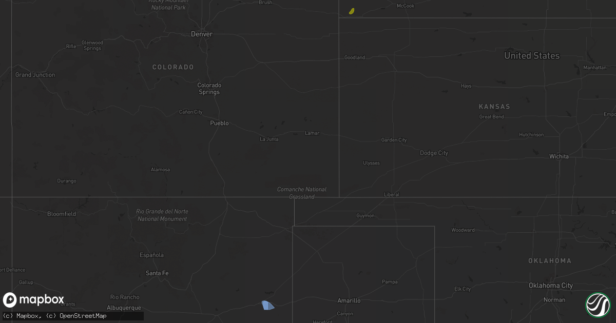Hail map in Nebraska on May 26, 2023