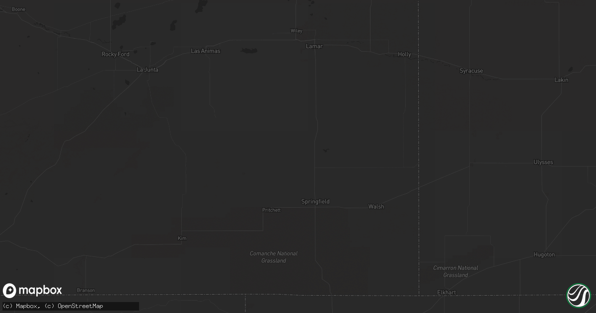 Hail map in Parks, NE on May 26, 2023