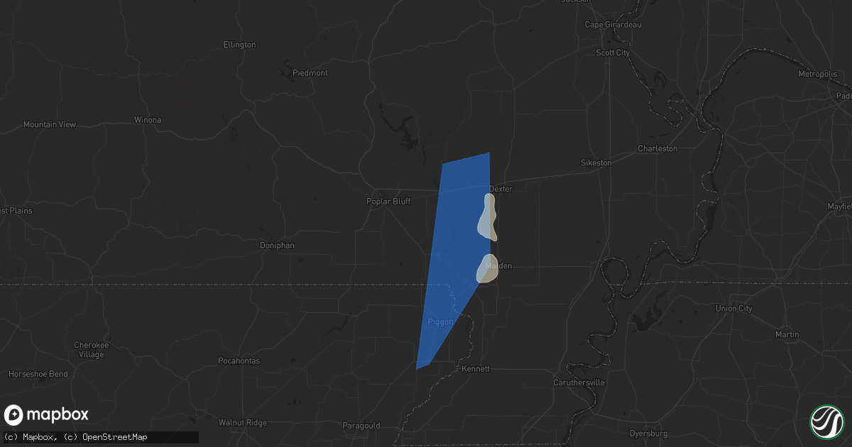 Hail map in Broseley, MO on May 26, 2024