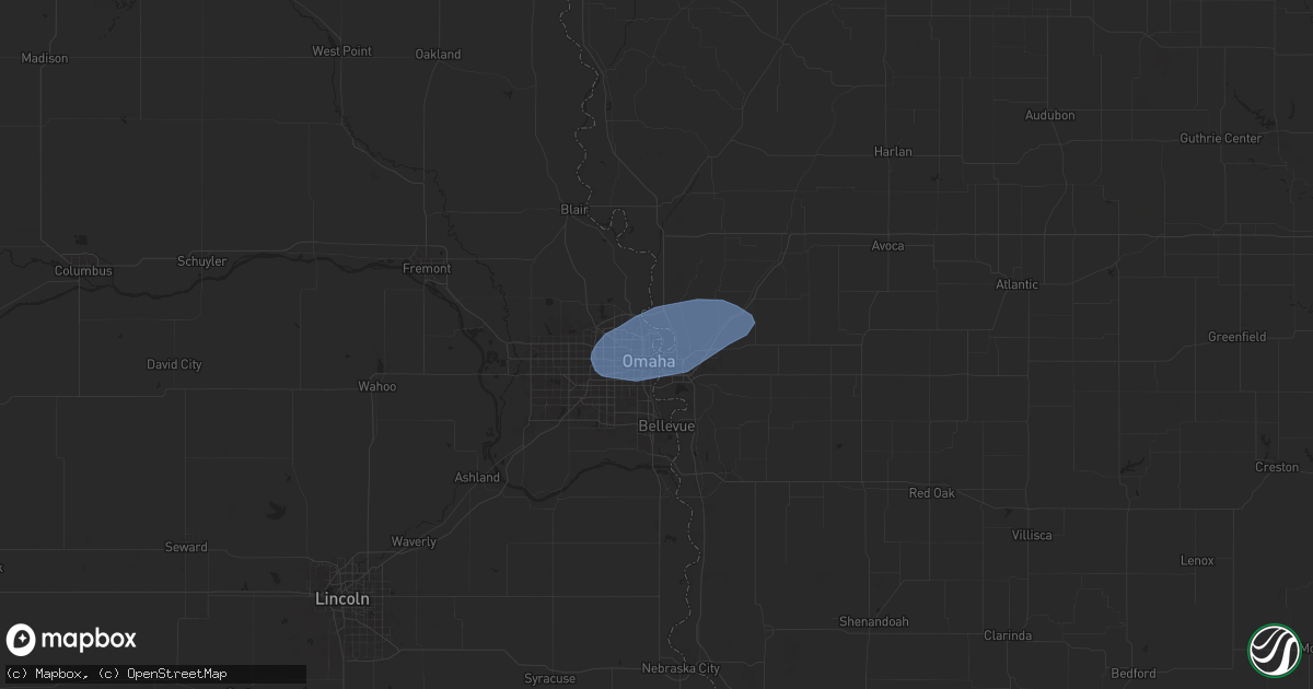 Hail map in Carter Lake, IA on May 26, 2024