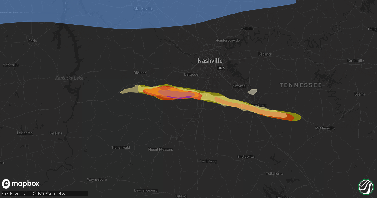 Hail Map In Franklin, Tn On May 26, 2024 - Hailtrace