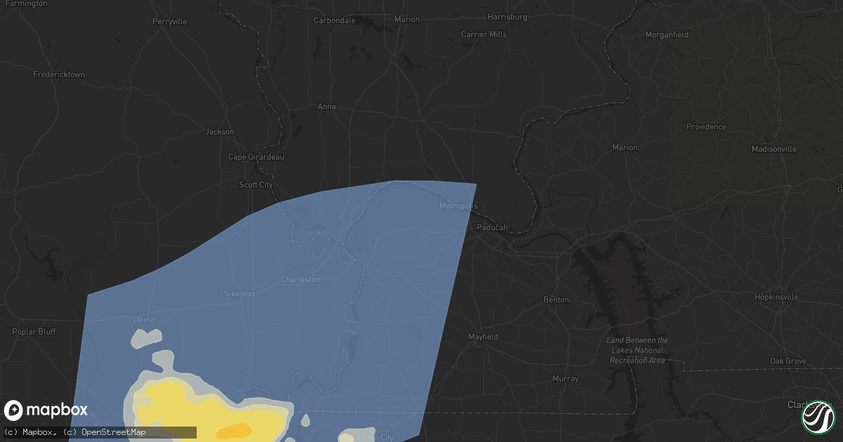 Hail map in Kevil, KY on May 26, 2024