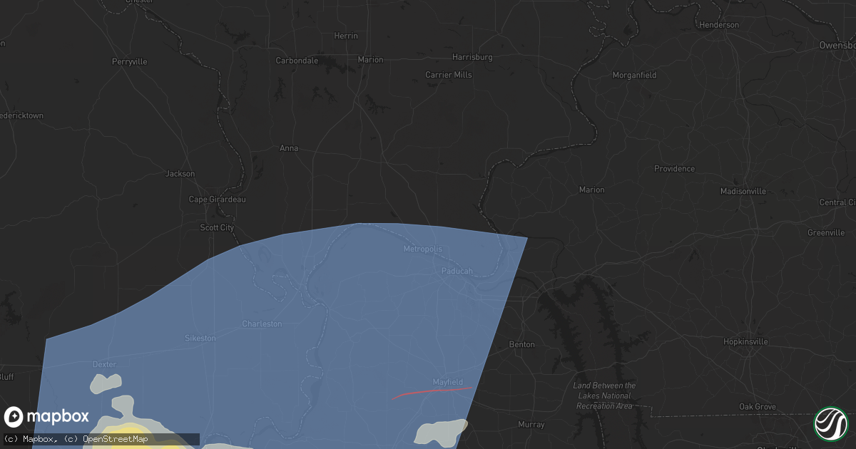 Hail map in Metropolis, IL on May 26, 2024