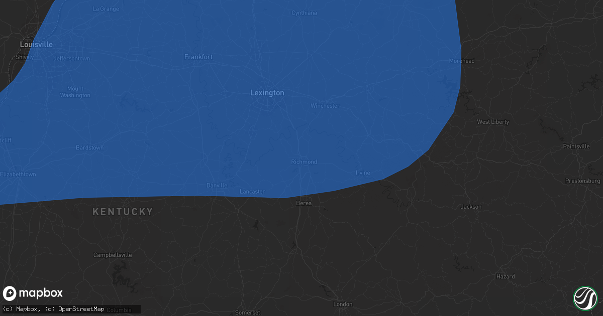 Hail map in Richmond, KY on May 26, 2024