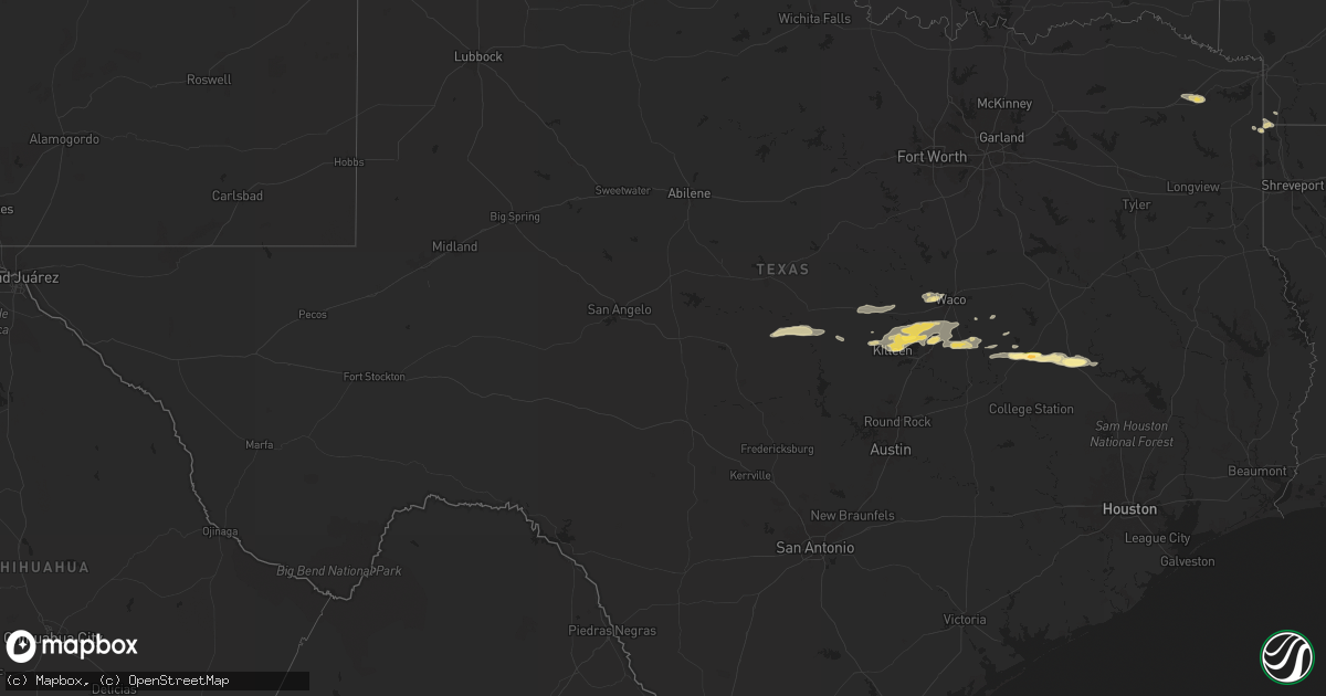 Hail map in Texas on May 26, 2024