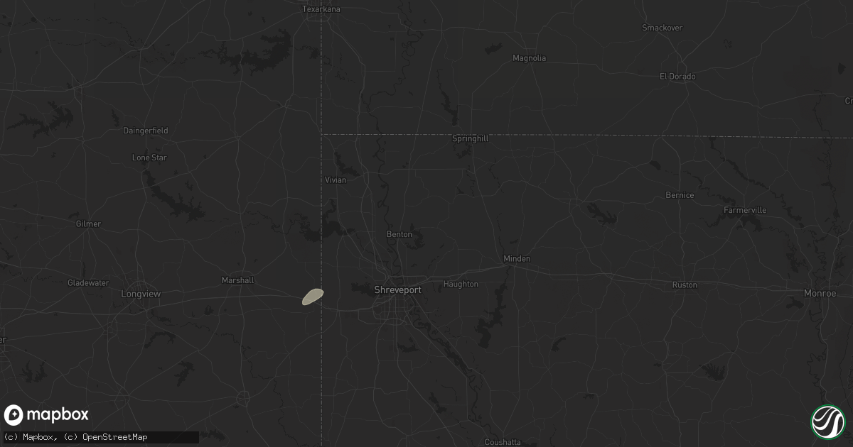Hail map in Benton, LA on May 26, 2025