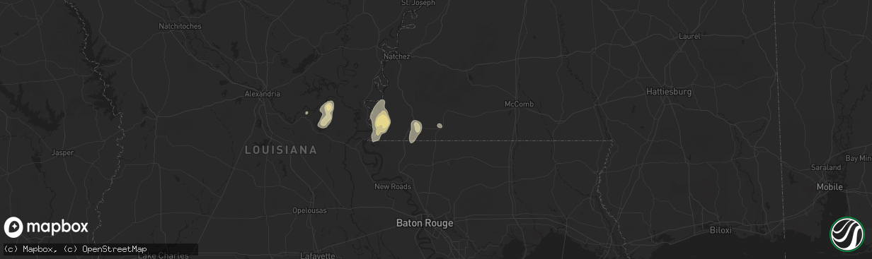 Hail map in Centreville, MS on May 26, 2025