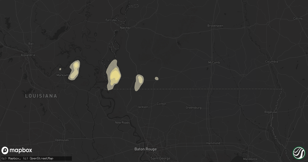 Hail map in Centreville, MS on May 26, 2025