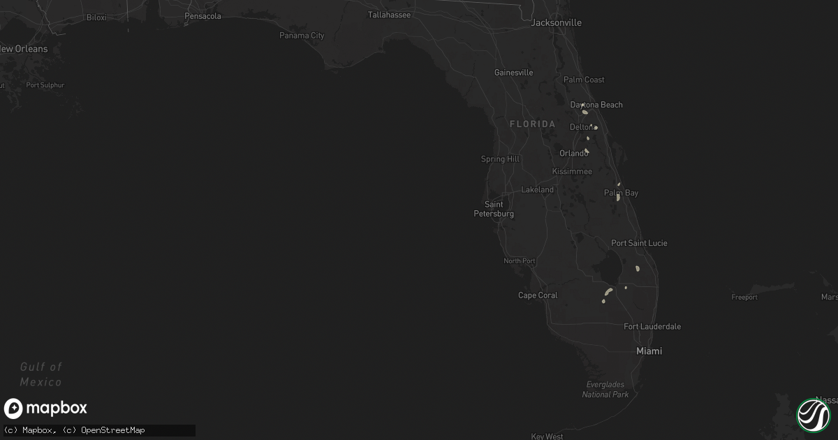 Hail map in Florida on May 26, 2025