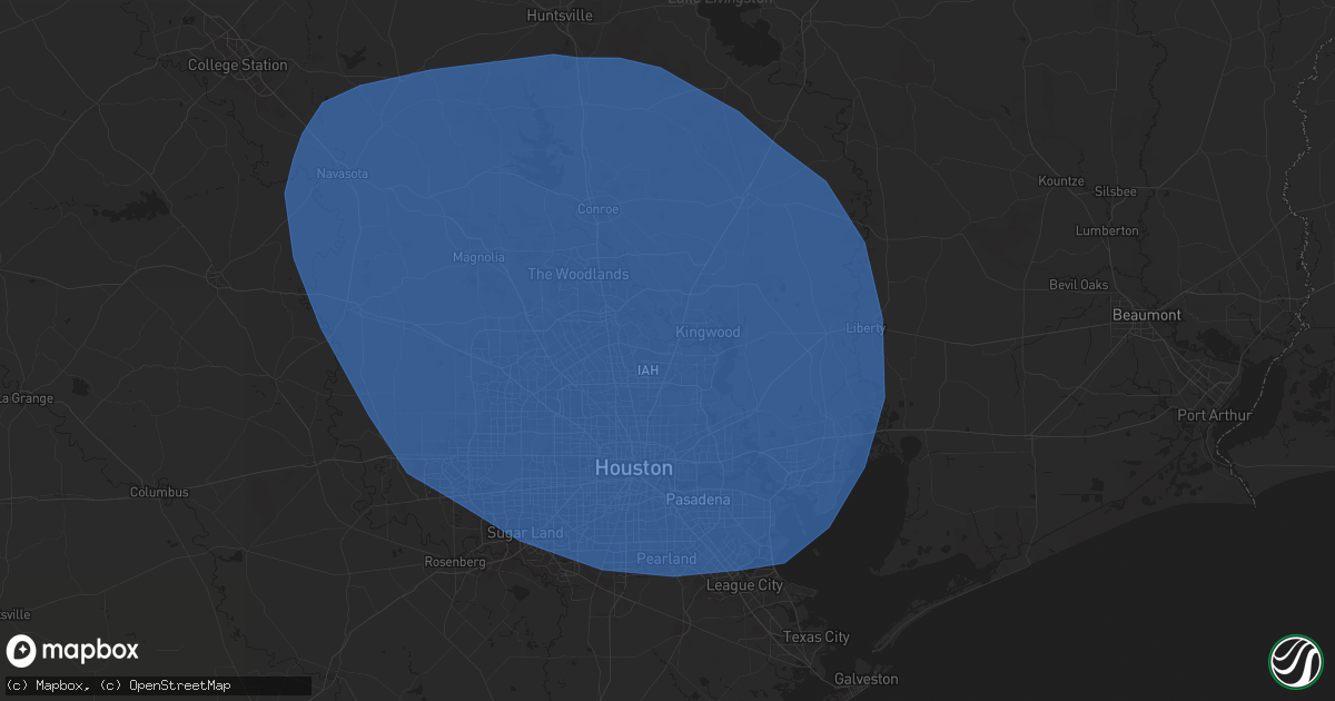 Hail map in Humble, TX on May 26, 2025