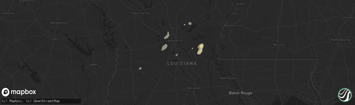 Hail map in Lecompte, LA on May 26, 2025