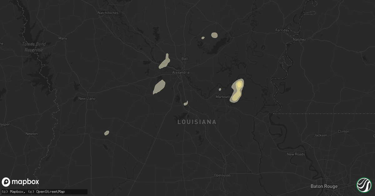 Hail map in Lecompte, LA on May 26, 2025