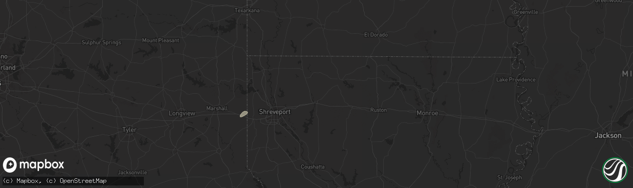Hail map in Minden, LA on May 26, 2025