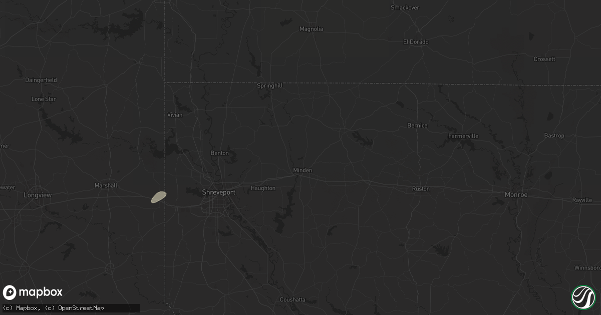 Hail map in Minden, LA on May 26, 2025