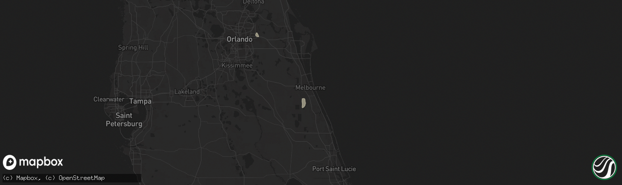 Hail map in Palm Bay, FL on May 26, 2025