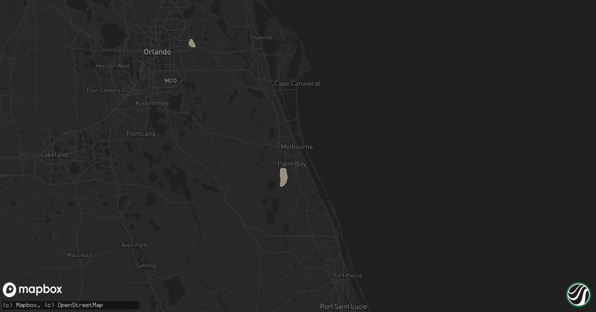 Hail map in Palm Bay, FL on May 26, 2025
